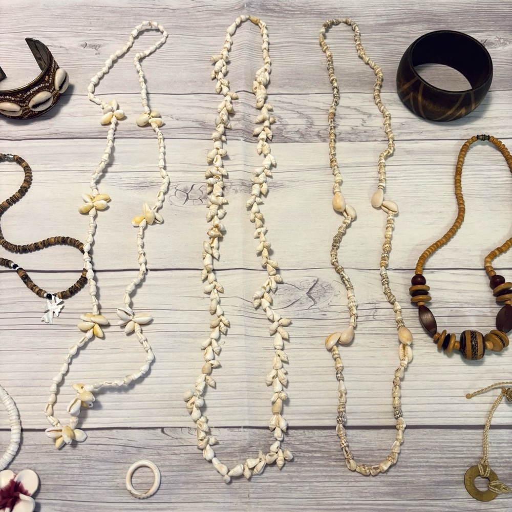 Jewelry Lot of 11 Items Bohemian Boho Beach Jewelry Necklaces Bracelets Ring - Picture 3 of 9